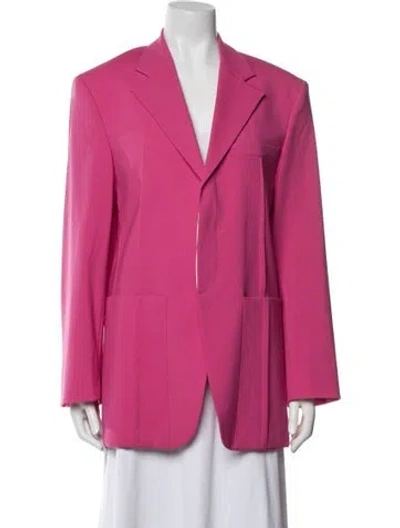 Pre-owned Jacquemus Virgin Wool Blazer In Pink