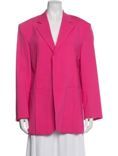 Pre-owned Jacquemus Virgin Wool Blazer In Pink