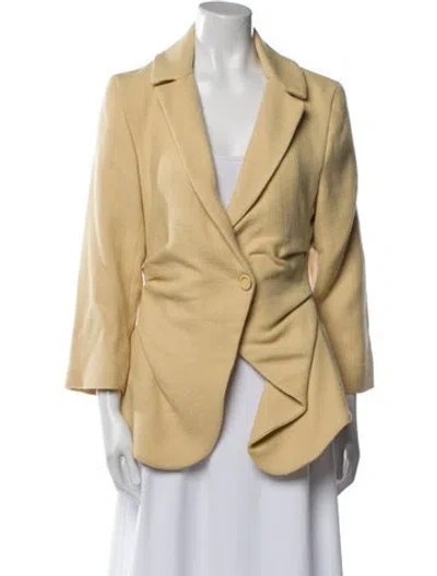 Pre-owned Jacquemus Virgin Wool Blazer In Yellow