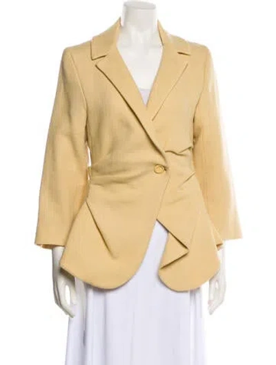 Pre-owned Jacquemus Virgin Wool Blazer In Yellow
