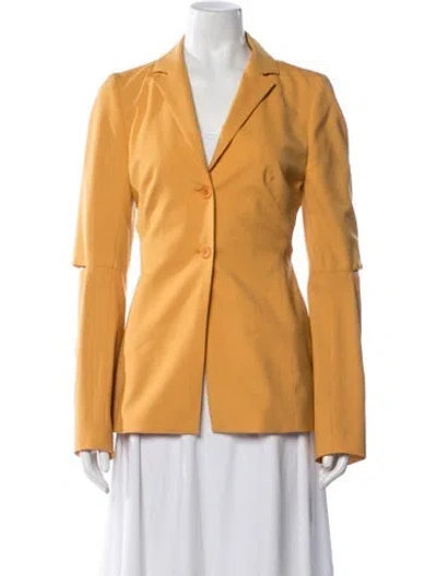 Pre-owned Jacquemus Virgin Wool Blazer In Yellow