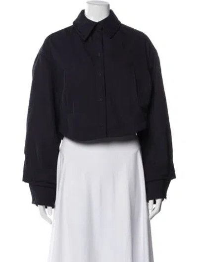 Pre-owned Jacquemus Virgin Wool Bomber Jacket In Blue