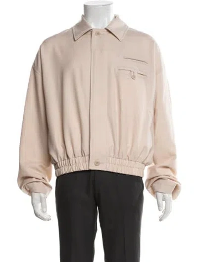 Pre-owned Jacquemus Virgin Wool Bomber Jacket In Neutrals