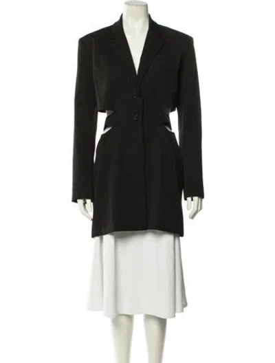 Pre-owned Jacquemus Virgin Wool Coat In Black