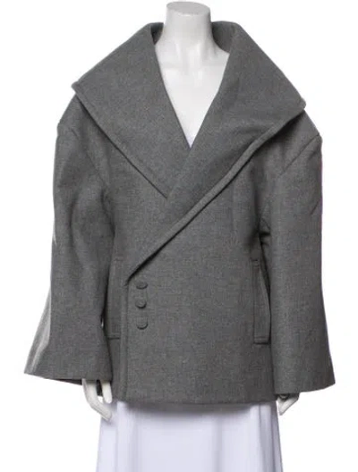 Pre-owned Jacquemus Virgin Wool Coat In Gray