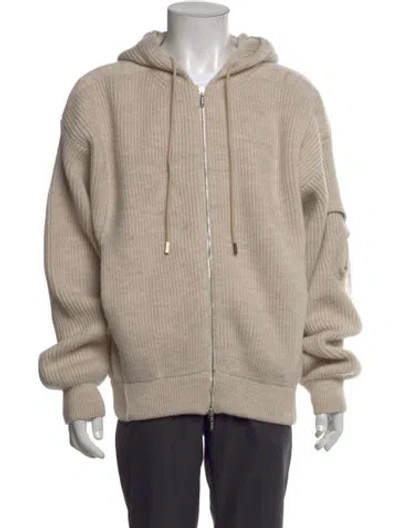 Pre-owned Jacquemus Virgin Wool Crew Neck Hoodie In Neutral