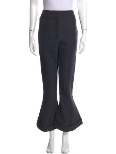 Pre-owned Jacquemus Virgin Wool Flared Pants In Blue