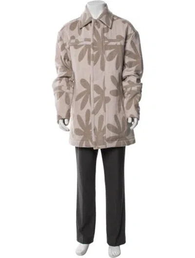Pre-owned Jacquemus Virgin Wool Floral Print Jacket W/ Tags In Neutral