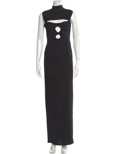Pre-owned Jacquemus Virgin Wool Long Dress In Black