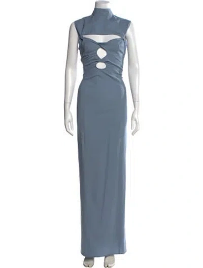 Pre-owned Jacquemus Virgin Wool Long Dress W/ Tags In Blue
