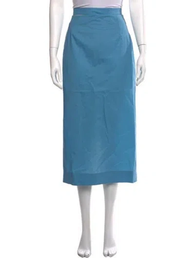 Pre-owned Jacquemus Virgin Wool Long Skirt In Blue