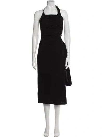 Pre-owned Jacquemus Virgin Wool Midi Length Dress In Black