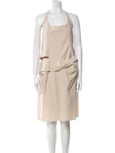 Pre-owned Jacquemus Virgin Wool Midi Length Dress In Yellow