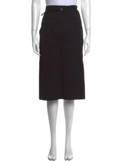 Pre-owned Jacquemus Virgin Wool Midi Length Skirt In Black