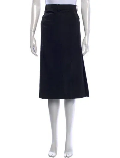 Pre-owned Jacquemus Virgin Wool Midi Length Skirt W/ Tags In Black