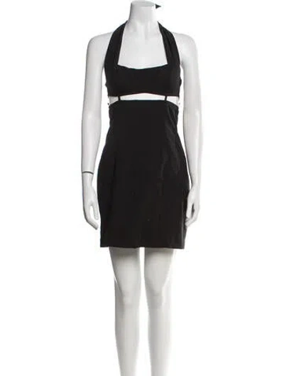 Pre-owned Jacquemus Virgin Wool Mini Dress In Black