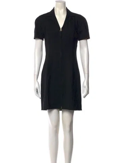 Pre-owned Jacquemus Virgin Wool Mini Dress In Black