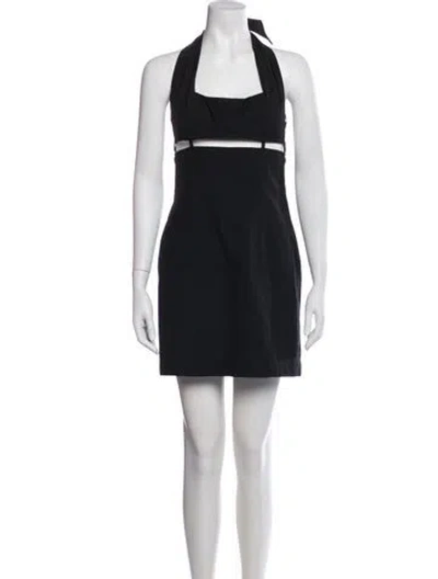 Pre-owned Jacquemus Virgin Wool Mini Dress In Black