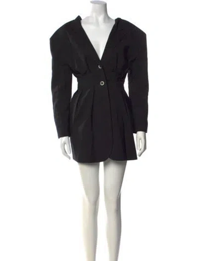 Pre-owned Jacquemus Virgin Wool Mini Dress In Black
