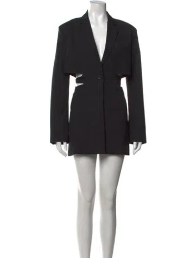 Pre-owned Jacquemus Virgin Wool Mini Dress In Black