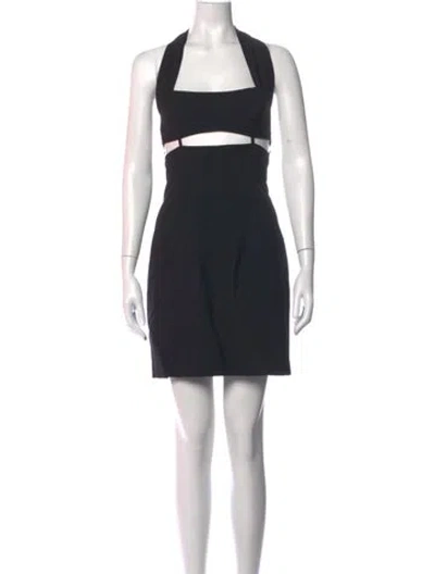 Pre-owned Jacquemus Virgin Wool Mini Dress In Black