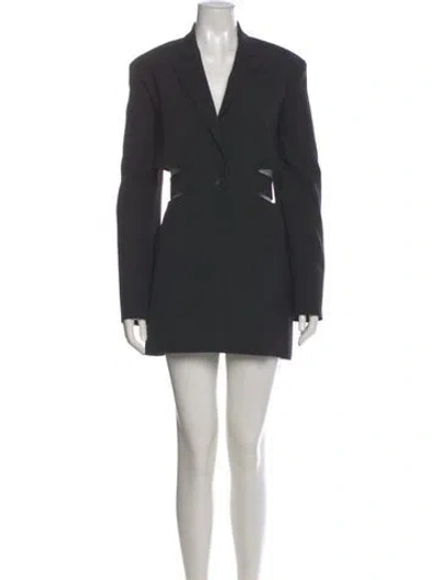 Pre-owned Jacquemus Virgin Wool Mini Dress In Gray