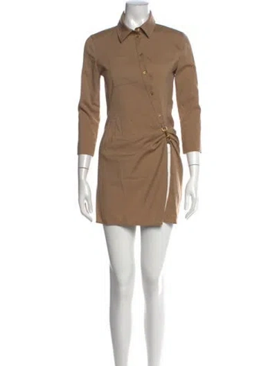 Pre-owned Jacquemus Virgin Wool Mini Dress In Neutral