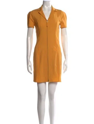 Pre-owned Jacquemus Virgin Wool Mini Dress In Orange