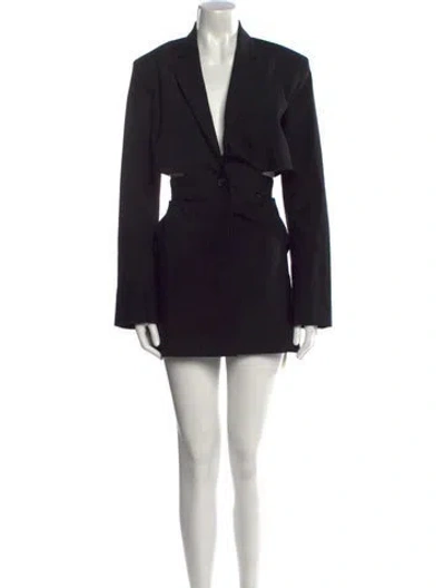 Pre-owned Jacquemus Virgin Wool Mini Dress W/ Tags In Black