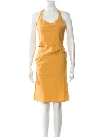 Pre-owned Jacquemus Virgin Wool Mini Dress In Yellow
