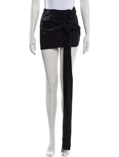 Pre-owned Jacquemus Virgin Wool Mini Skirt In Black