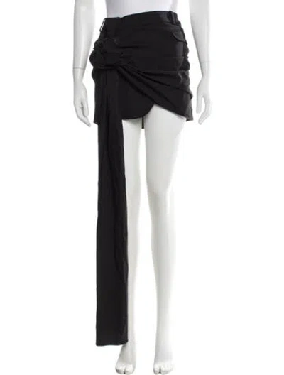 Pre-owned Jacquemus Virgin Wool Mini Skirt In Black