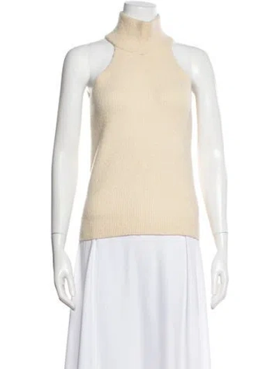 Pre-owned Jacquemus Virgin Wool Mock Neck Top In Neutral