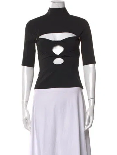 Pre-owned Jacquemus Virgin Wool Mock Neck Top W/ Tags In Black