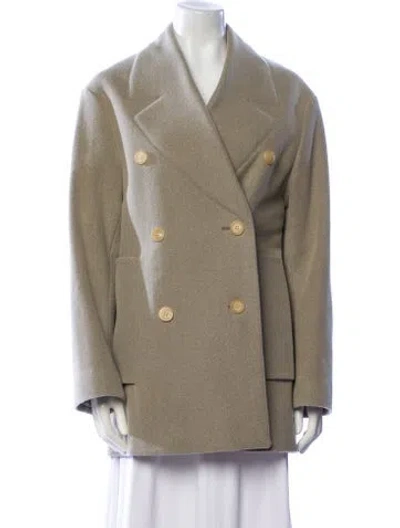 Pre-owned Jacquemus Virgin Wool Peacoat In Neutral