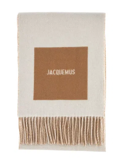 Jacquemus Virgin Wool Scarf In Brown