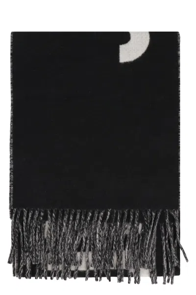 Jacquemus Virgin Wool Scarf In Black