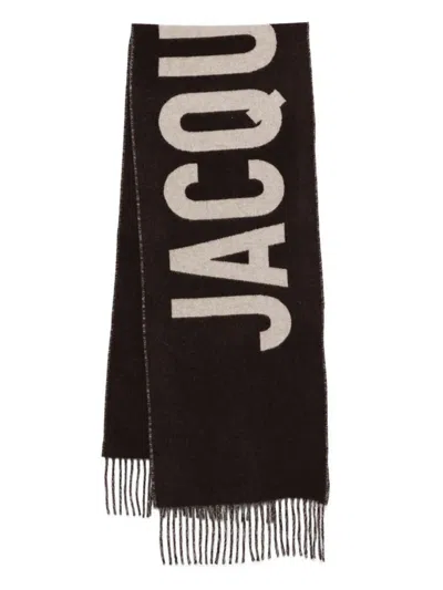 Jacquemus Virgin Wool Scarf In Brown