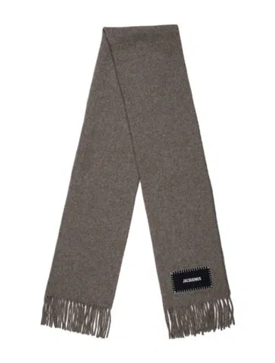 Pre-owned Jacquemus Virgin Wool Scarf In Gray
