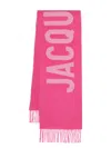 Jacquemus Fuchsia Sciarpa Logo Scarf In Pink
