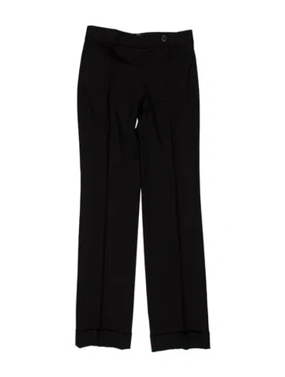 Pre-owned Jacquemus Virgin Wool Straight Leg Pants In Black
