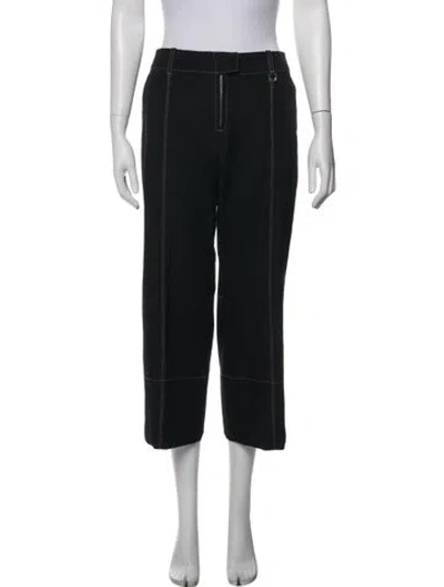Pre-owned Jacquemus Virgin Wool Straight Leg Pants In Black