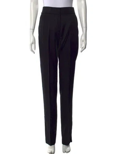 Pre-owned Jacquemus Virgin Wool Straight Leg Pants In Black