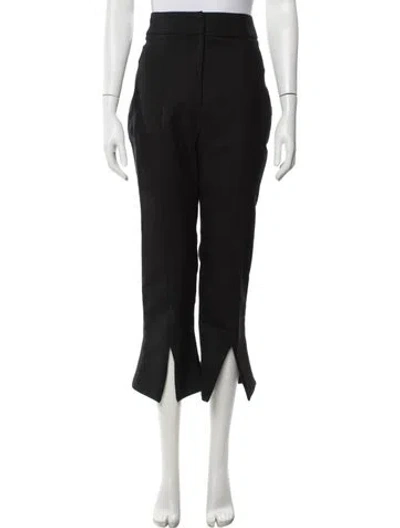 Pre-owned Jacquemus Virgin Wool Straight Leg Pants In Black