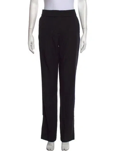 Pre-owned Jacquemus Virgin Wool Straight Leg Pants In Black