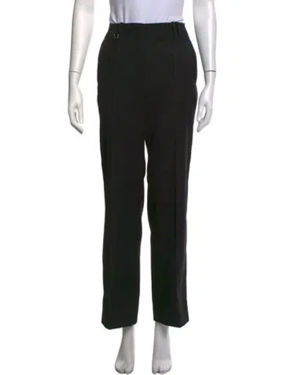 Pre-owned Jacquemus Virgin Wool Straight Leg Pants In Black