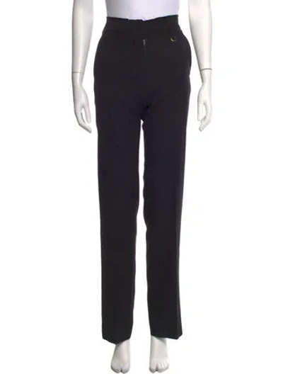 Pre-owned Jacquemus Virgin Wool Straight Leg Pants In Black