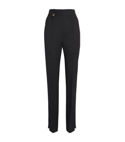 Jacquemus Virgin Wool Tibau Trousers In Black