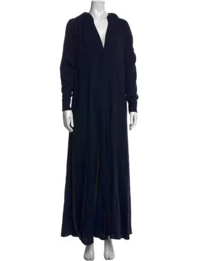 Pre-owned Jacquemus Virgin Wool V-neck Jumpsuit In Blue