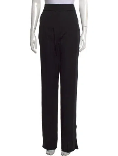 Pre-owned Jacquemus Virgin Wool Wide Leg Pants In Black